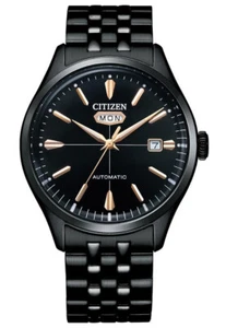 Citizen Mechanical Automatic Black Stainless Steel Men's Watch NH8395-77E - Foto 1 di 2