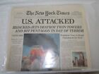 Vacuum Sealed Late Edition New York Times 9 11 01 Newspaper -Torn pages