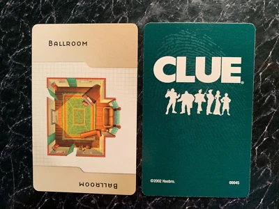 Clue  2002   Ballroom  LOCATION CARD   Game Replacement Card   Hasbro - Image 1 of 3