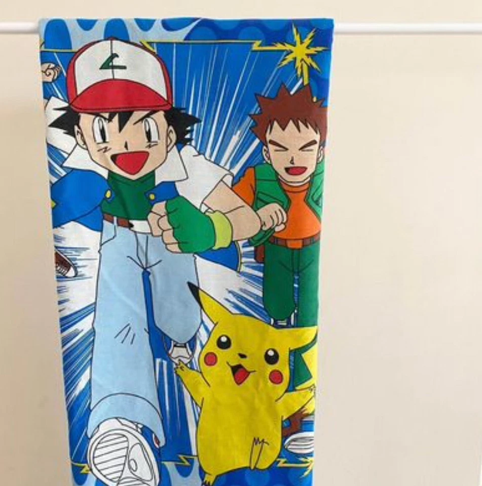 Vintage Pokémon Single Doona Quilt Cover Gotta Catch Em All 1990s Pikachu Ash - Image 1 of 4