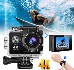 4K Action Camera Waterproof WIFI Sports Camera Underwater Camera Video Recorder - Picture 1 of 12