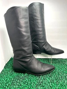 Naturalizer Black Leather Boots Women's size 9 W Knee-High Riding Boots 895N89 - Picture 1 of 7