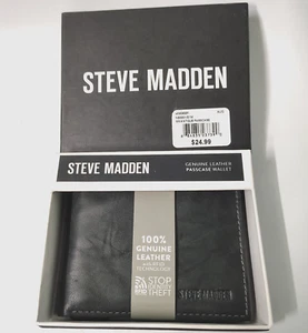 Steve Madden Portafoglio in Pelle RFID Tech Dk Grigio - Foto 1 di 4