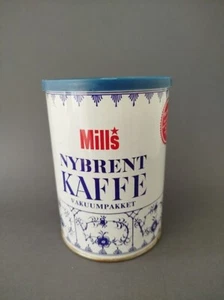 Vintage Scatola di latta caffè Norwegian Mills - Norvegia pubblicità da collezione latta - Foto 1 di 6