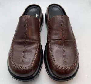 Zuecos Dansko para mujer talla 40 cuero marrón cómodos mula zapatos de trabajo sin cordones - Imagen 1 de 14