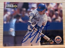 1996 Collector's Choice #397 Rico Brogna New York Mets TC signed baseball card