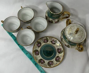 Vintage Japan Creamer Sugar Tea Cups And One Saucer - Picture 1 of 11
