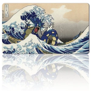 The Great Wave off Kanagawa Gyarados Pokemon Giant Mousepad Playmat Pokemon TCG - Picture 1 of 5