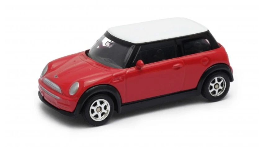 Welly Mini Cooper Red White Top 1:60 1:64 Scales US IMPORT DUTIES PAID - Image 1 of 1