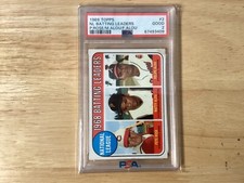 1969 Topps - League Leaders #2 Pete Rose, Matty Alou, Felipe Alou - PSA 2