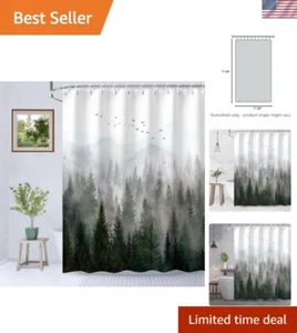 Nature Scenes Duschvorhang 72 Zoll - Nebelwald Design für elegante Badezimmer - Bild 1 von 10