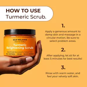 Turmeric Scrub for Dark Spots, Brightening Inner Thighs Bikini Area Underarms... - Picture 1 of 12