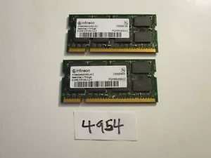 Infineon 2x512Mb=1Gb 333Mhz PC2700 200pin DDR1 SODIMM laptop memory RAM (4954) - Picture 1 of 2