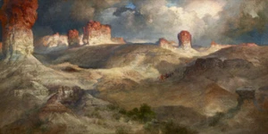 Impresión artística giclee Pine Buttes, Wyoming por Thomas Moran Western Museum envío gratis - Imagen 1 de 3