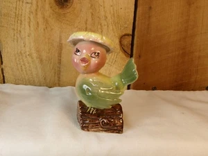 Vintage Bird Figurine with Flower Hat - Picture 1 of 6