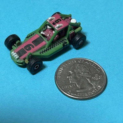 MICRO MACHINES Loose Race Car Desert Racer 6 Green Pink vintage GALOOB 25( - Image 1 of 2