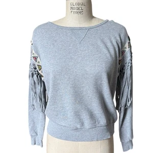 Sudadera Ralph Lauren Denim & Supply Gris Flecos y Cuentas Talla Pequeña - Imagen 1 de 5