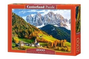 NEW Castorland Jigsaw Puzzle 2000 Pieces Church of St. Magdalena, Dolomites - Picture 1 of 2