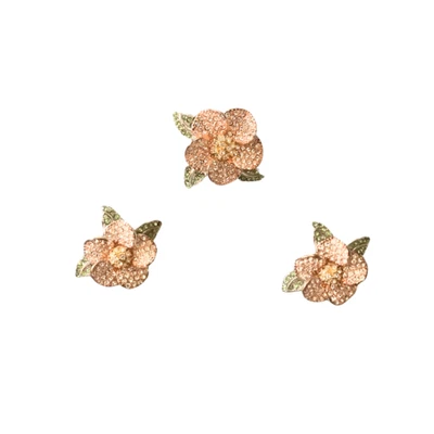 Joan Boyce花卉淡粉色铺面耳环和戒指套装 — 第 1/4 张图片