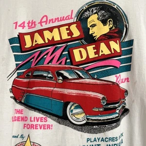 Hotrodclub1993 14th Annual James Dean Run ShirtXL punto singolo USA Fairmont IN. - Foto 1 di 11