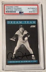 ROBERTO ALOMAR 1991 SCORE DREAM TEAM PSA/DNA CERTIFIED AUTHENTIC AUTOGRAPH RARE! - Picture 1 of 2
