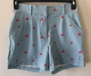 NIKE - Women's Victory Dri-Fit Shorts - Teal Stripe - Lobsters - Golf - Small - Picture 1 of 14