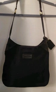Cole Haan Leather & Canvas Top Quality Medium Size Handbag. Pre-Owned EUC  - Picture 1 of 10