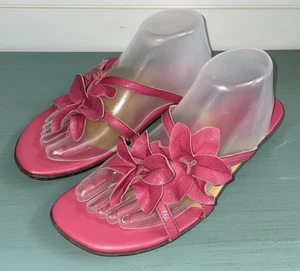 Sandali infradito donna Born 10 rosa pelle fiori estivi comodi - Foto 1 di 7