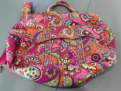 Vera Bradley Large Quilted Overnight Weekender Travel Tote Bag Pink Paisley EUC - Image 1 of 4