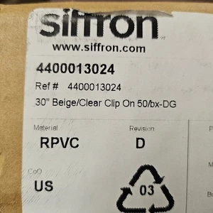 Siffron 30 Inch Beige Clip On Price Channel Holder 50 Pack RPVC Retail - Picture 1 of 15