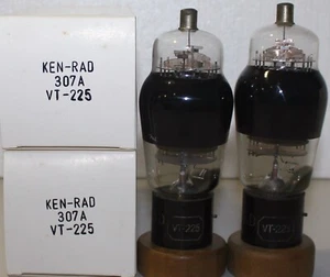 2 Stück 307A VT225 Kenrad NOS Triple Mica schwarz beschichtetes Glas Made in U.S.A - Bild 1 von 8