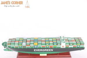 27,5" EVERGREEN Schiffsmodell 70 cm - Containerschiff Schiffsmodell - Maritim Geschenk - Bild 1 von 19