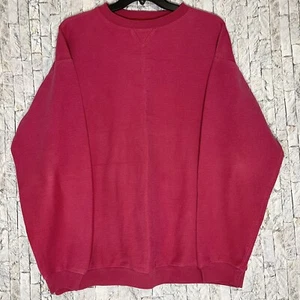 Vintage Columbia Knit Red Pink Faded Waffle Knit Thermal Made USA Men's 3XL - Picture 1 of 10