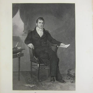 William Pinkney US Attorney General Maryland Steel Engraving Print Antique 1863 - Picture 1 of 12