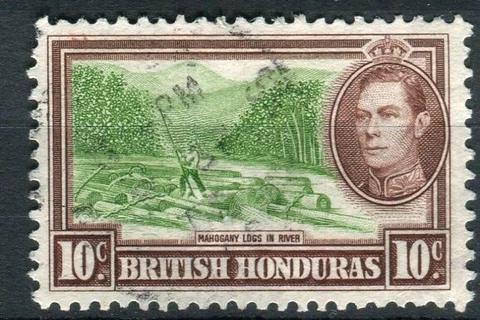 British Honduras KGVI 1938-47 10c green  & reddish-brown SG155 used Cover