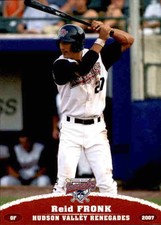2007 Hudson Valley Renegades Grandstand #12 Reid Fronk Charlotte North Carolina 