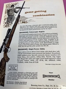 Rifle Browning 1962 anuncio laminado "juego conseguir combinación" - Imagen 1 de 1