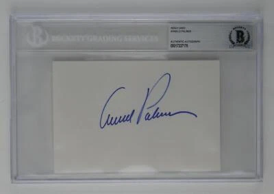 Arnold Palmer Signed 4x6 Index Card Autographed Slabbed Beckett BAS COA - Image 1 of 3