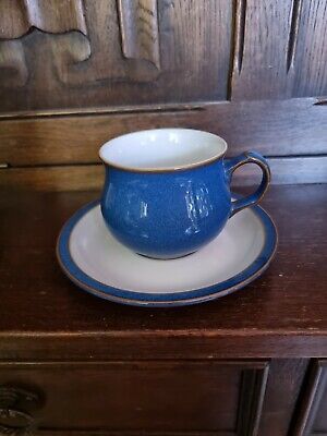 Vintage  Denby Imperial Blue Coffee/tea Cup And Saucer • 7.20£