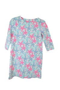 Vineyard Vines Kids Blue Pink Sea Dress Large (22) - Picture 1 of 7