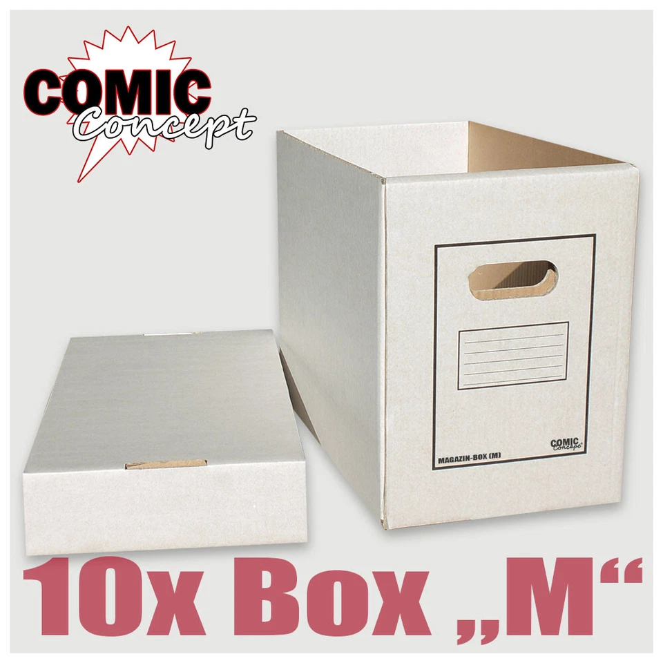 Comic Concept 10x Magazin & Alben-Boxen aus stabilem Karton