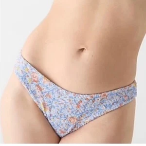 Parte inferior de natación de bikini hipster floral azul floral talla mediana J.Crew para mujer - Imagen 1 de 7