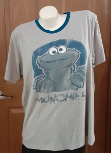 Sesame Street® Gray TeeShirt With Cookie Monster Size L - Picture 1 of 4