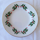 R.H. Macy "All the Trimmings" Christmas Holly Rimmed Soup Bowl Porcelain Japan