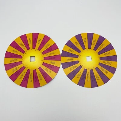 2 Two-Sided Stunt/Question Wheels Hannah Montana Girl Talk 2007 Replacement Part - Image 1 of 2