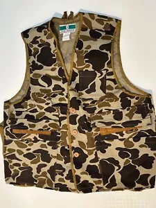 Vtg NOS Game Winner Sportswear Camouflage Hunting Vest Adult Size XL Brown Camo - Picture 1 of 7
