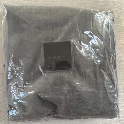 Restoration Hardware RH VINTAGE VELVET DRAPERY ROD-POCKET 50x108” FOG One Panel - Image 1 of 4