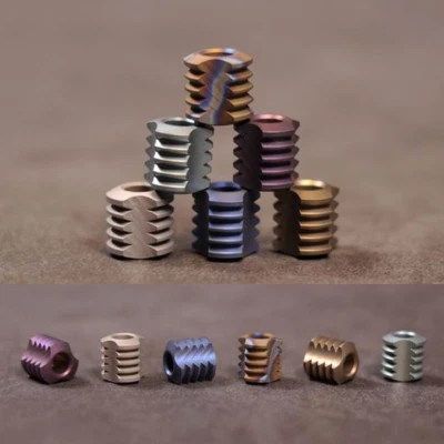 TC4 Titanium Paracord Beads Knife Tools Parachute Lanyard Cord Ti Metal Pendant - Image 1 of 4