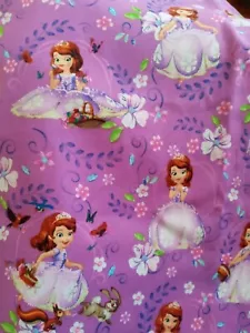 Scenic Toss Disney For Springs Creative purple princess cotton woven fabric - Picture 1 of 1