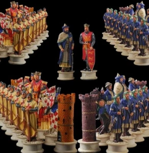 Chess Pieces Only Handmade Saladin Ayyub Arabs vs Crusaders Hand-painted 🎁 - Picture 1 of 10